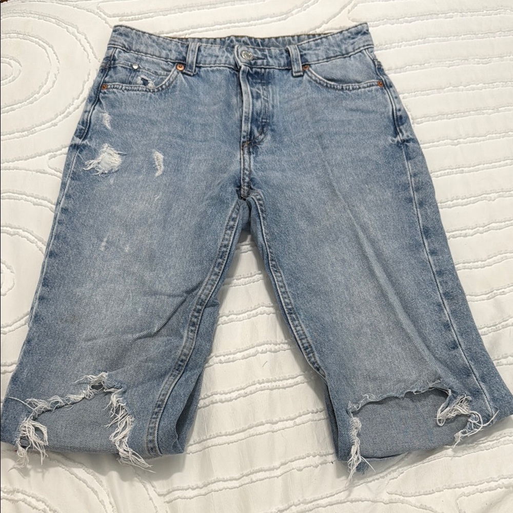 H&M Distressed Blue Denim Jeans